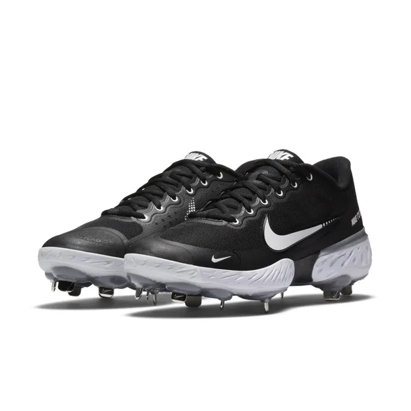 Nike Men's Alpha Huarache Elite 3 Low Metal Baseball Cleats - Black
