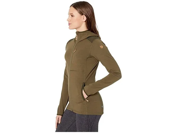 Fjallraven - Women's Keb Fleece Hoodie - Laurel Green-Deep Forest, Xs