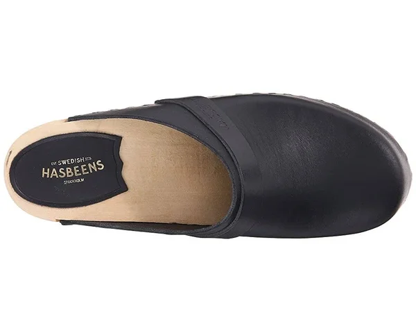 Swedish Hasbeens Swedish Husband (Black) Women's Clog Shoes