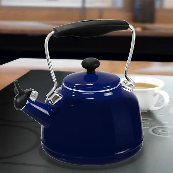 Chantal 1.7-QUARTS Enamel-on-Steel Vintage Teakettle - Cobalt Blue