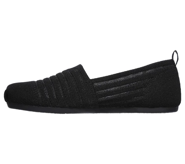 Skechers Women's Bobs Plush - Golden Hour Flats, Black/Black, 8.5