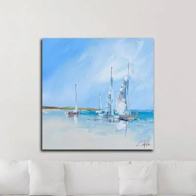 &Aspendale Sails 1& by Craig Trewin Penn - Wrapped Canvas Painting Print Rosecliff Heights Size: 24x22 H x 24x22 W x 1.5x22 D