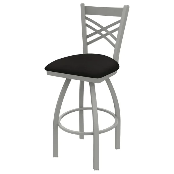 Holland Bar Stool Co. 820 Catalina 25x22 Counter Stool with Anodized Nickel Finish and Swivel SEAT - Allante Espresso