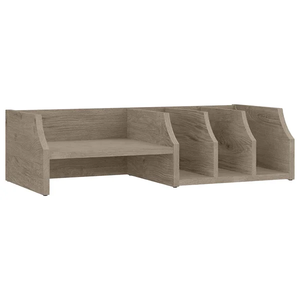 Bush Furniture Fairview Desktop Organizer with Shelves in Shiplap Gray