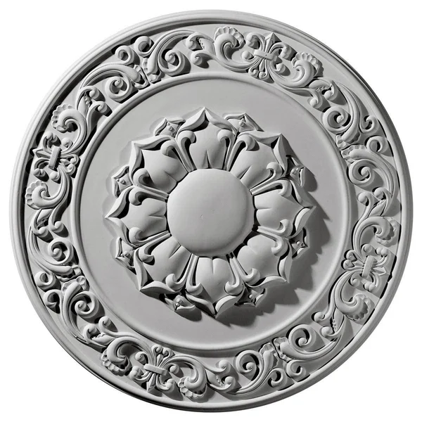 27 3/4x22OD x 2x22P Sydney Ceiling Medallion (Fits Canopies Up to 5 3/4x22), Hand-Painted Silver