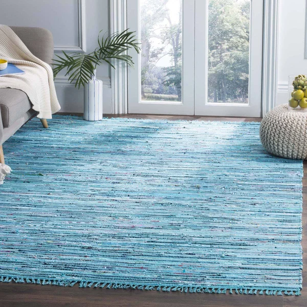 Safavieh Rag Rug RAR125C 2&3x22 x 10&0x22 Runner Turquoise - Multi Area Rug