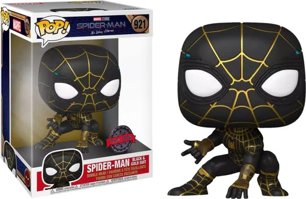 Spider-Man: No Way Home - Spider-Man Black & Gold US Exclusive 10x22 Pop! Vinyl - Ozzie Collectables
