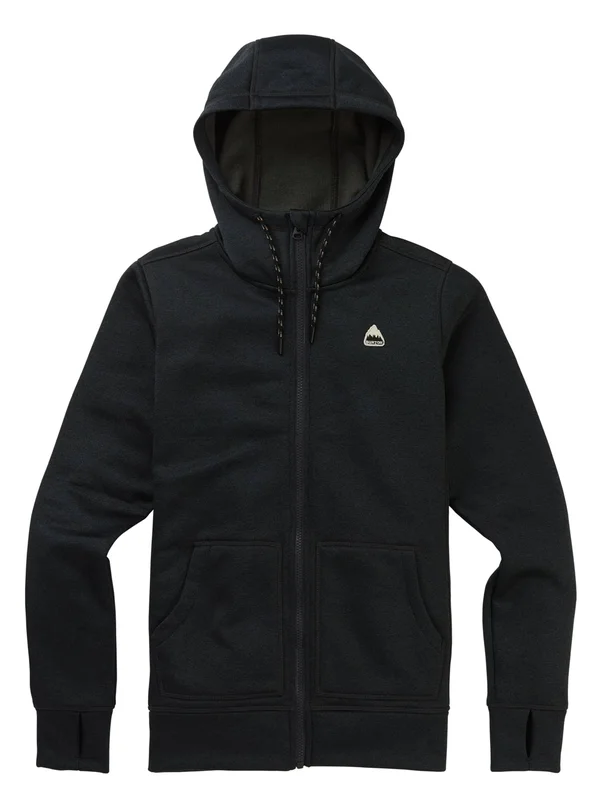 Burton Women's Oak Full-Zip Hoodie - True Black Heather, M
