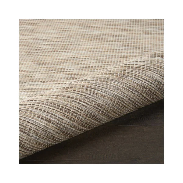 Nourison Positano Solid Contemporary Beige Area Rug, Size: 9& x 12&