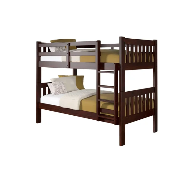 Donco Twin Over Twin Mission Bunk Bed - Dark Cappuccino