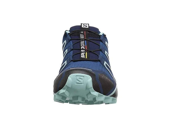 Salomon Women's Speedcross 4 Wide Running Shoes Poseidon, Eggshell Blue, Black 8