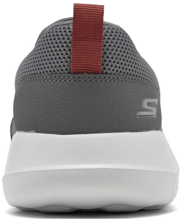 Skechers Men's GOwalk Max - Clinched Walking Shoes, Gray/Burgundy, 7.5