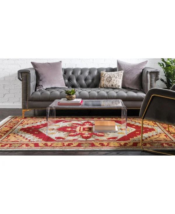 Unique Loom Demitri Sahand Area Rug - 7& x 10& (Light Blue)