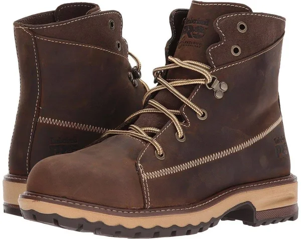 Women's Timberland Pro 6 inch Hightower Alloy Toe Work Boot - Size: 11, Brown