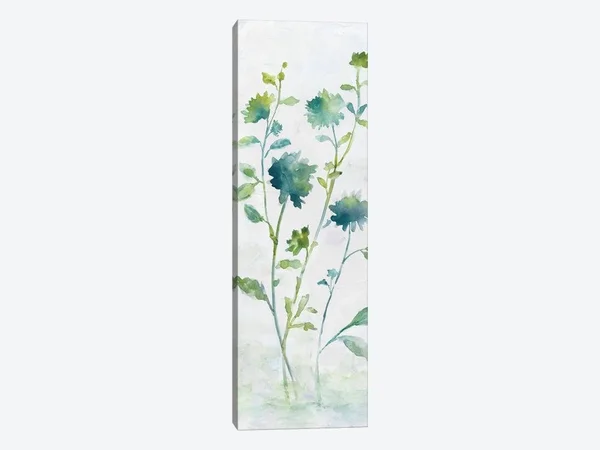 Nan Canvas Wall Art Print - Meadow Silhouette II ( Floral & Botanical > Flowers art)
