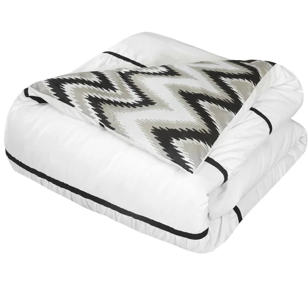 Chic Home Bella 4 Piece Comforter Set Reversible Bedding White - Full/Queen