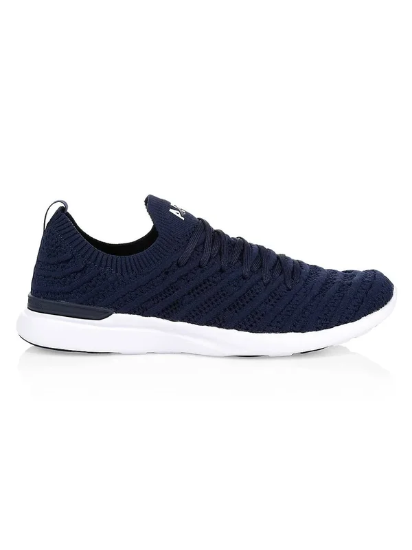 APL Women's Techloom Wave Navy/White Shoes in Size 6.5, Athletic Propulsion Labs