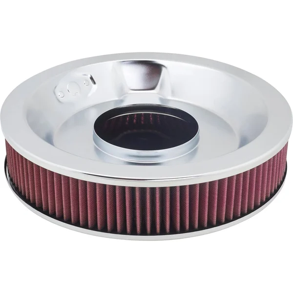 Chrome Air Cleaner with Washable Filter - 14 x 3 inch 91011039