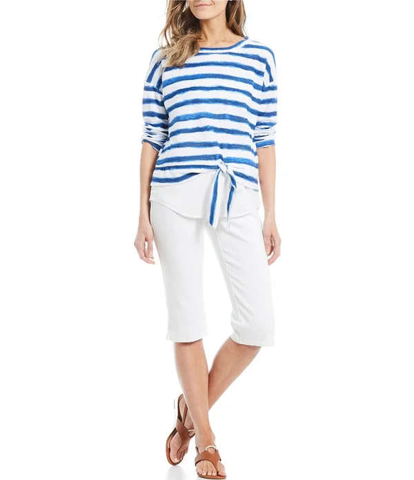 Ruby Rd. Pull-On Extra Stretch Denim Clamdigger Capri Pant - 16