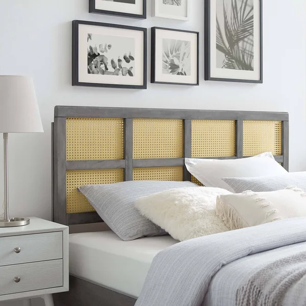 Modway Luana Cane Full Headboard - Gray