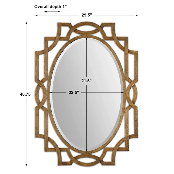 Uttermost Margutta Gold Oval Mirror