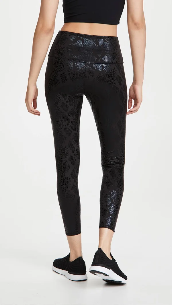Onzie Foil Midi Legging - Black Snake - Women's