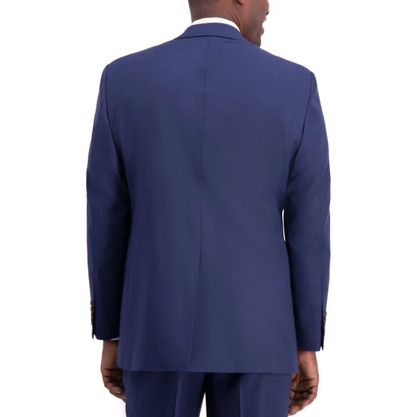 J.M. Haggar Texture Weave Classic Fit Suit SEPARATE Jacket, 38 Regular, Blue