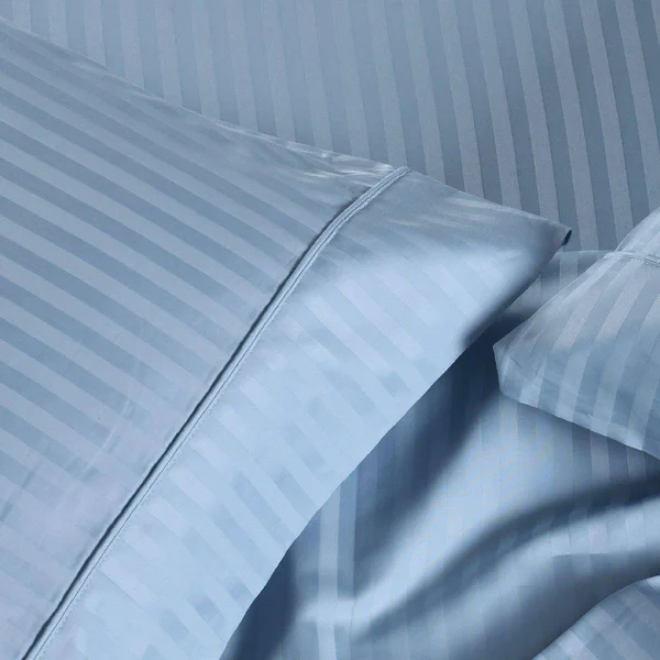Royal Tradition 650 TC Bed Sheets Striped Damask King, Linen