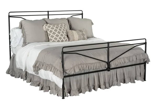 Panel Bed - Magnolia Home Laverty California King Metal Bed by Joanna Gaines - Black - 75x22W x 88x22D x 54x22H at Living Spaces