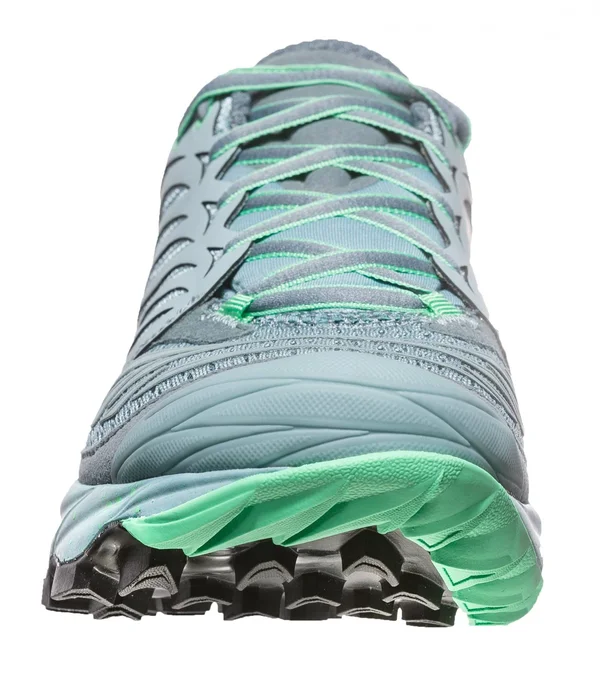 La Sportiva Akasha Blau-Gr黱, Womens Trail Running & Running Shoes, Size US 9.5+ - Color Stone Blue - Jade Green