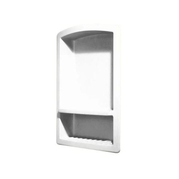 Swan RS-2215-018 Recessed Solid Surface Soap Dish - Bisque, 22x22 x 15x22 x 4 5/16x22