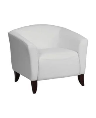 Offex Hercules Imperial Series Leather Reception Chair; Black