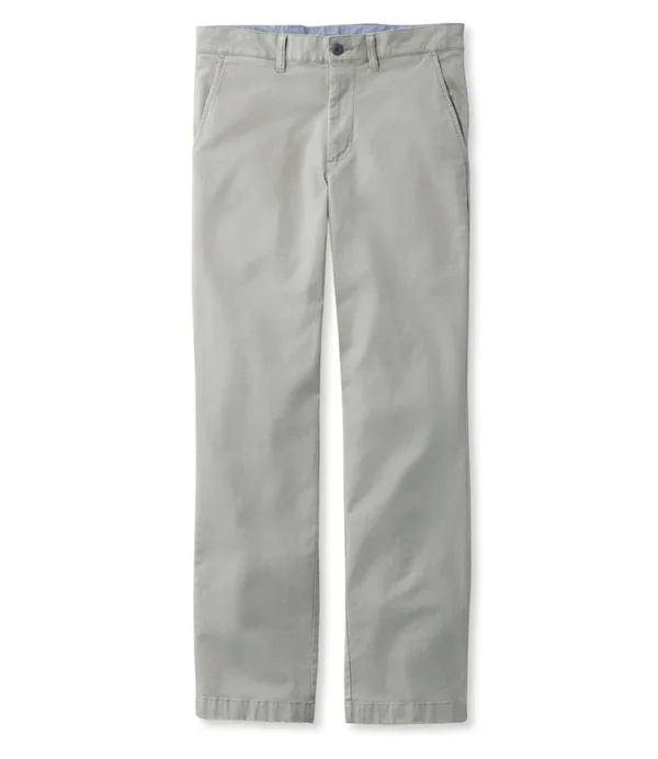 Men's Lakewashed Stretch Khakis, Standard Fit Gray 31x29, L.L.Bean