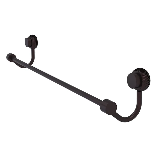 Allied Brass 421T-24-ABZ Venus Collection 24 in. Towel Bar with Twist Accent Antique Bronze