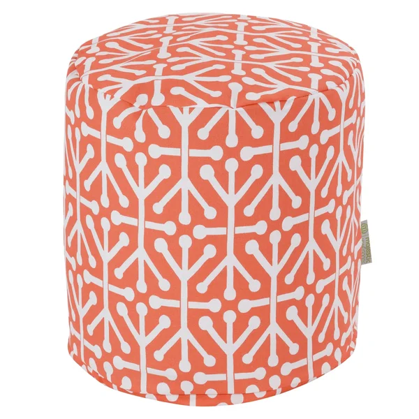 Majestic Home Goods Aruba Pouf, Small, Citrus