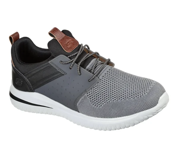 Men's Skechers Delson 3.0 Cicada Sneaker, Adult, Size: 9, Gray/Black