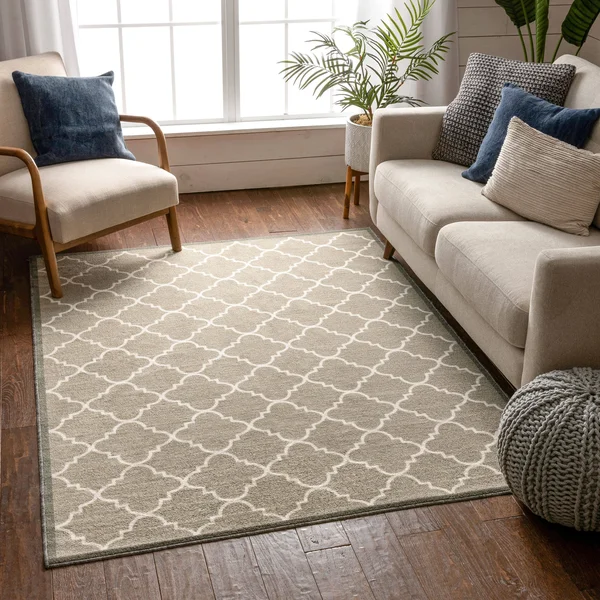 Well Woven Kings Court Brooklyn Trellis Modern Grey Area Rug, Size: 2&7 inch x 12& Runner, Gray