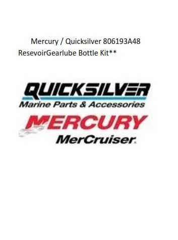 Mercury Lube Bottle Kit - 806193A48