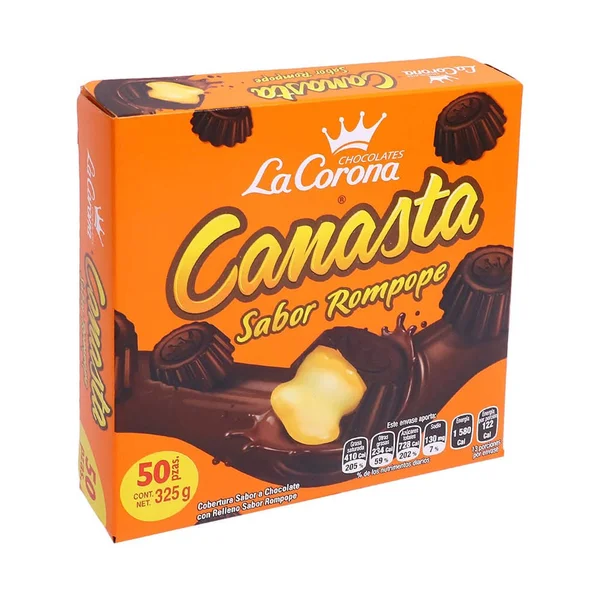 Canasta De Rompope Corona 50 Pzas