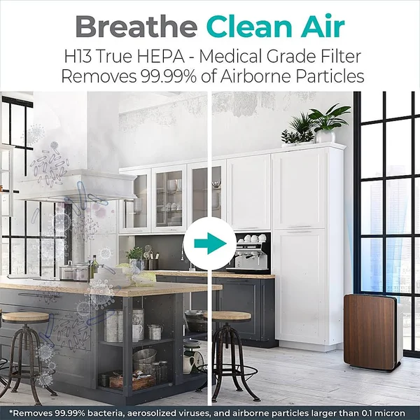 Alen BreatheSmart FIT50 Air Purifier for Smoke, FreshPlus, Espresso