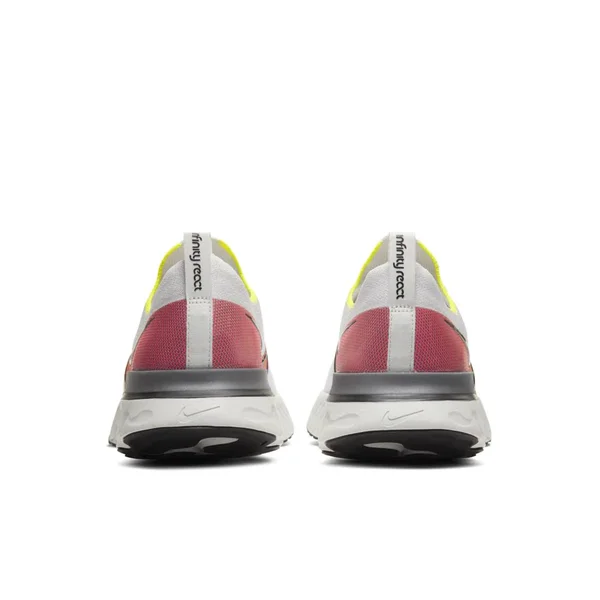Nike Men's React Infinity Run Flyknit Platinum Tint-Black-Pink Blast, 14