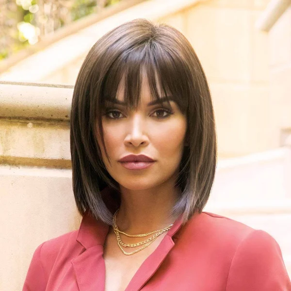 Noriko Alva Synthetic Wig, Chestnut