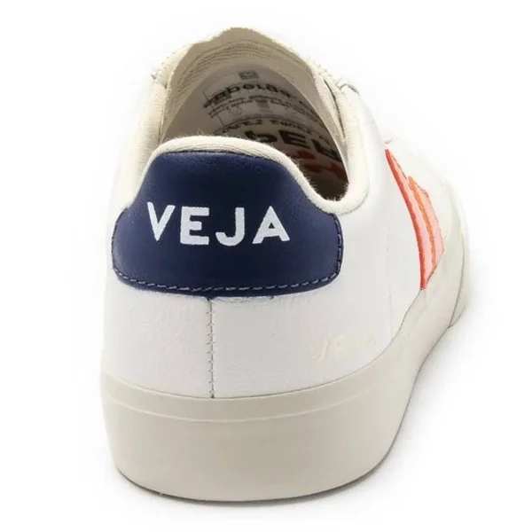 Womens Veja Campo Trainers White/Orange-Fluo/Cobalt - Urban Excess