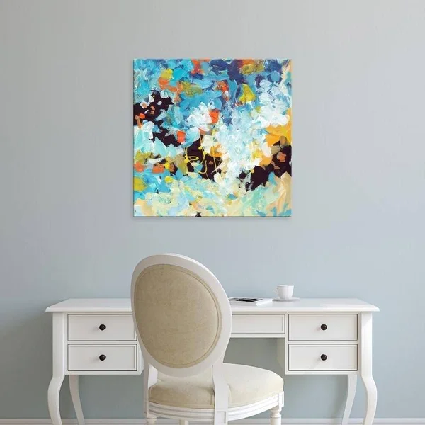 Easy Art Prints Jan Weiss's 'Lunar Freefall 2' Premium Canvas Art - 30 x 30 - Modern Black Frame