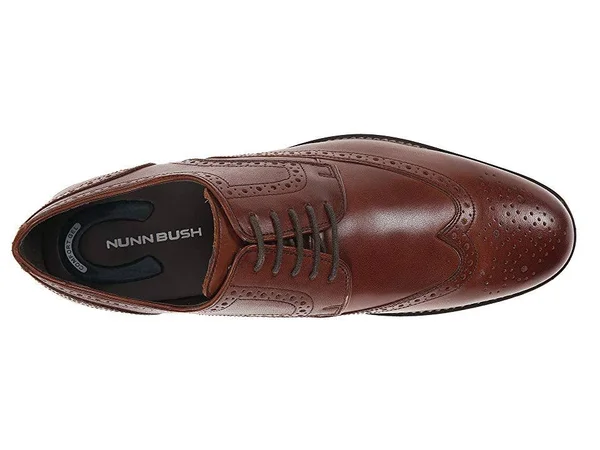 Nunn Bush Men's Nelson Wing Tip Oxford - Size: 10, Brown
