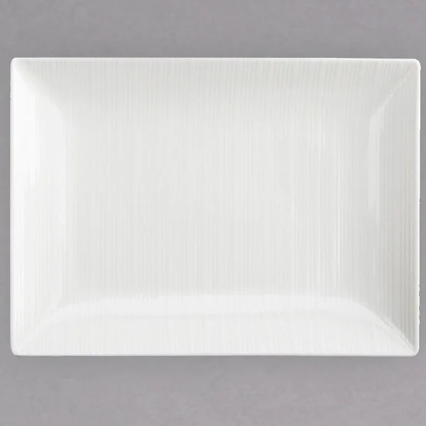 Oneida L6600000342R 9 in. Lines Porcelain Rectangular Plate
