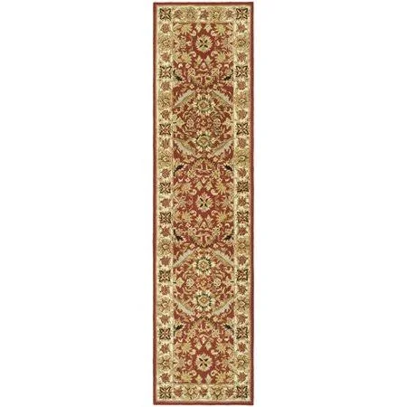 Astoria Grand Weaver Hand-Hooked Wool Red Area Rug, Size: Runner 2'6 inch x 12'
