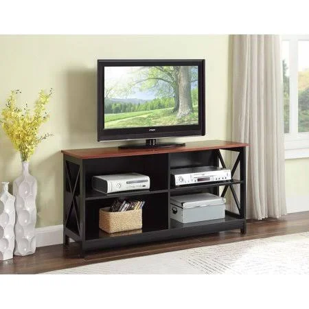 Copper Grove Cranesbill X-Base TV Stand (White), 47.25 x 15.75 x 23.5