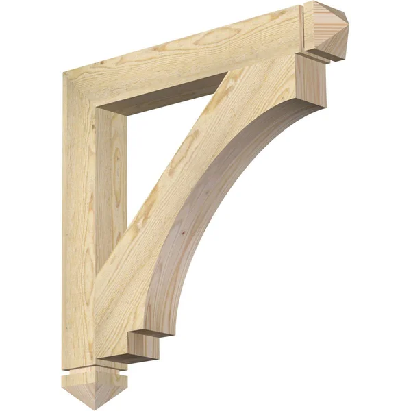 Ekena Millwork BKT04X30X30IMP03RDF 4x22W x 30x22D x 30x22H Imperial Arts & Crafts Rough Sawn BRACKET, Douglas Fir