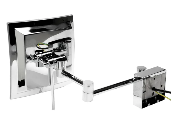 Alfi Brand ABM8WLED Wall Mount Square 8x22 5X Magnifying Cosmetic Mirror with Light - Polished Chrome